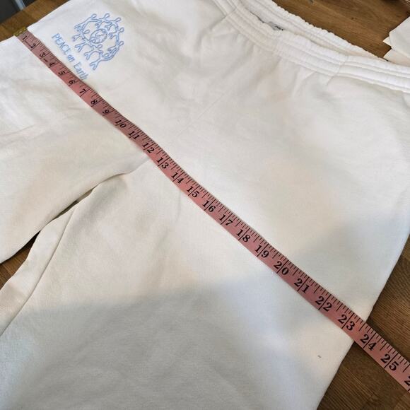 Palo Santo Studios White Cotton Oversized Sweatpant, Size S - M, Unisex - Picture 11 of 16